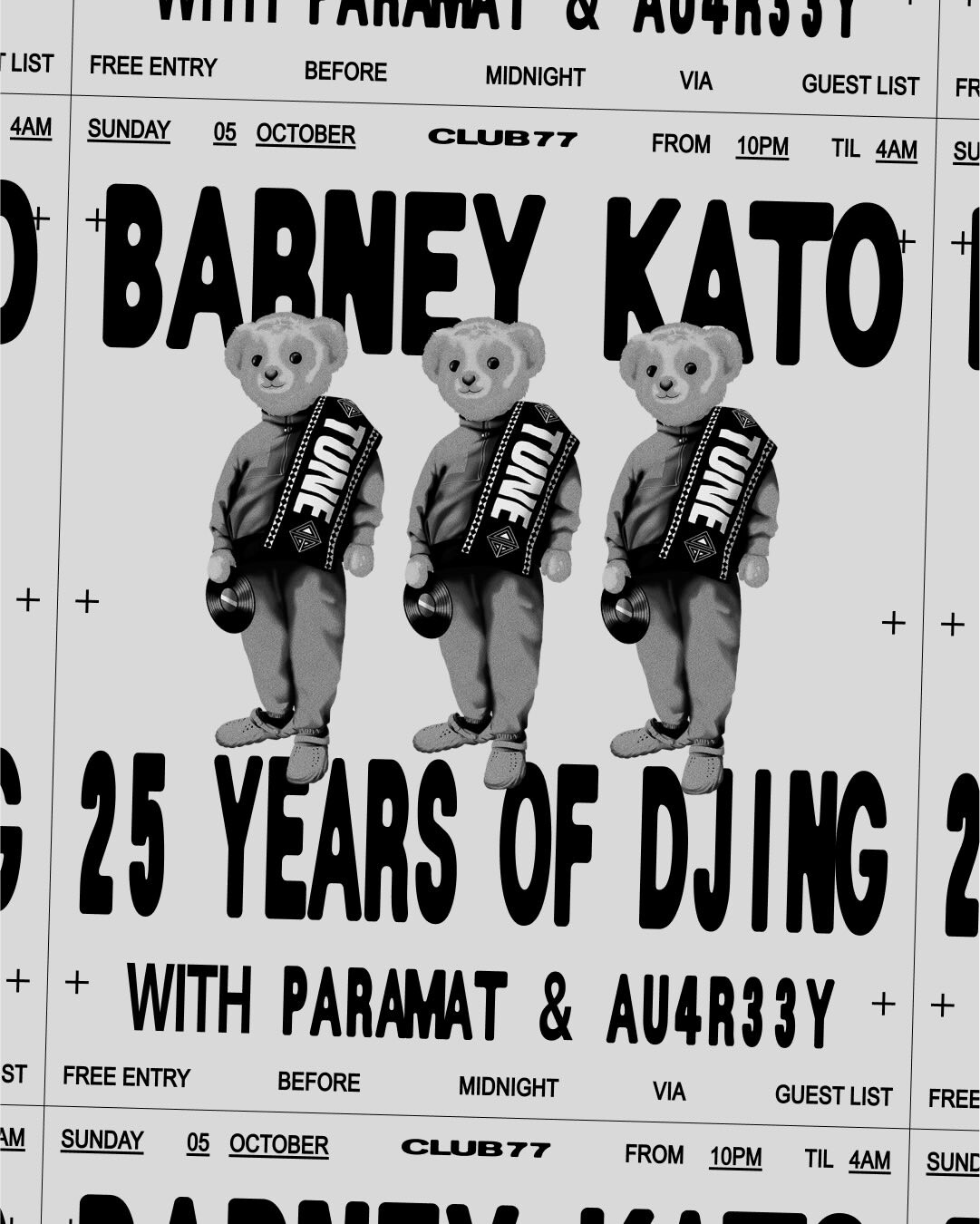 Sundays at 77: Barney Kato 25 Years of DJing