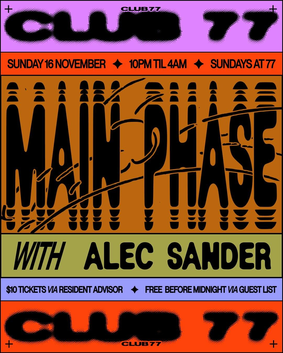 Sundays at 77: Main Phase, Alec Sander