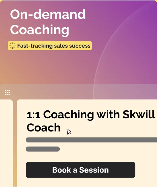 On-demand 1:1 coaching session booking interface