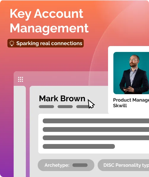 Key Account Management dashboard