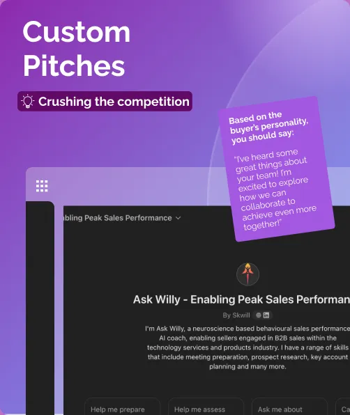 Custom pitches interface