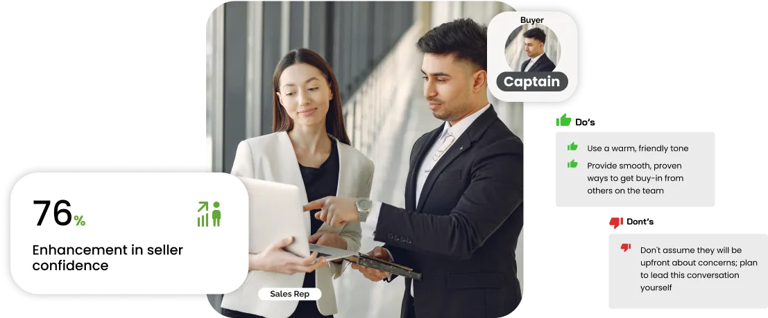 Skwill AI tool helping sales reps boost confidence with personalized coaching tips for different buyer personas