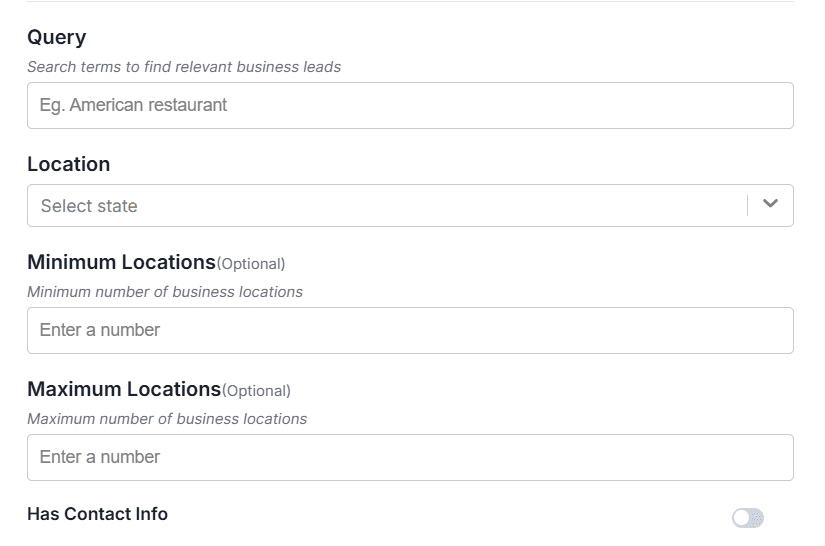 Set minimum and maximum total reviews