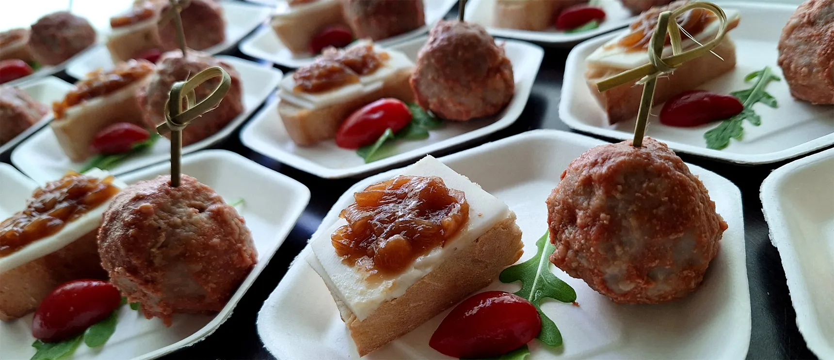 Unser Fingerfood für einen Event, für den wir die Speisen gekocht haben