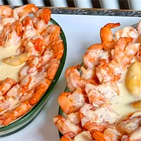 Gebratene Riesengarnelen in Alioli