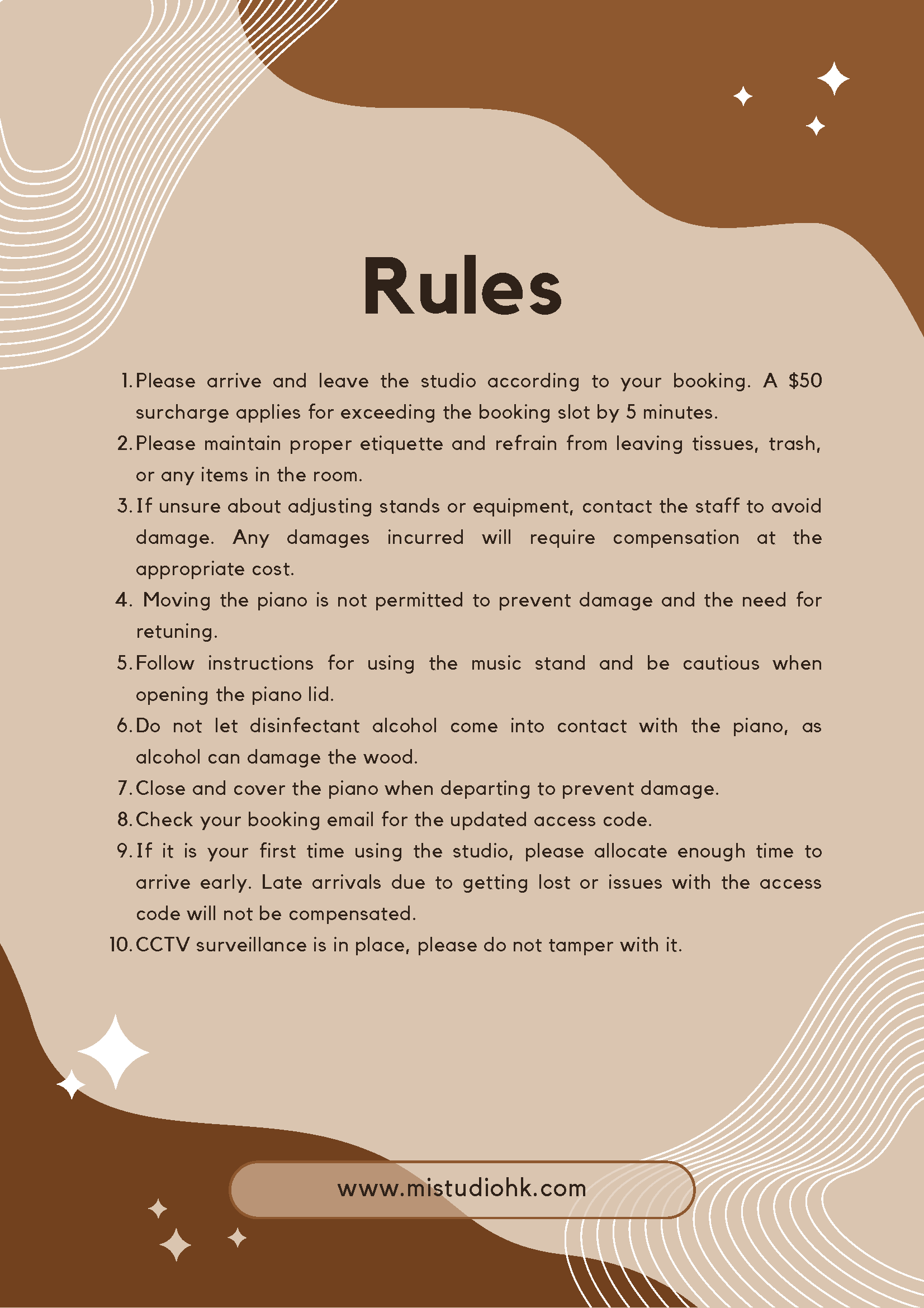 Mi studio rules
