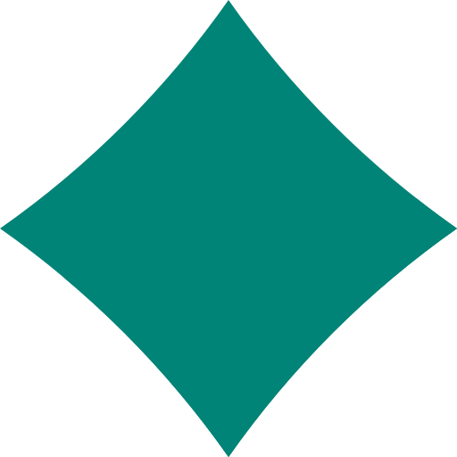 Icône losange vert uni sur fond transparent.