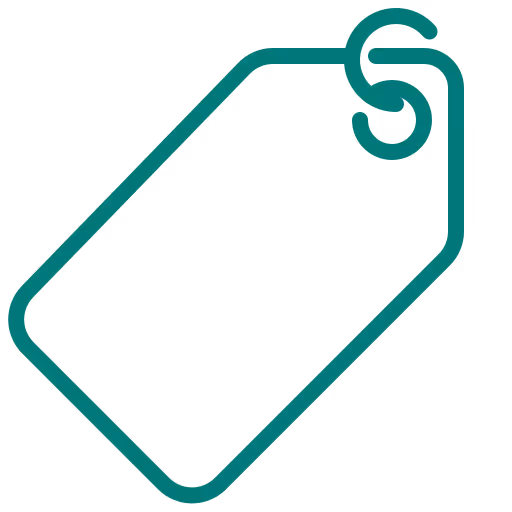 Icône stylisée d'un calendrier vide avec deux anneaux pour accrocher.