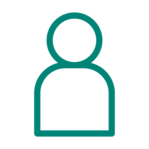 Icône simplifiée d'une silhouette humaine utilisée pour représenter un utilisateur ou un profil.