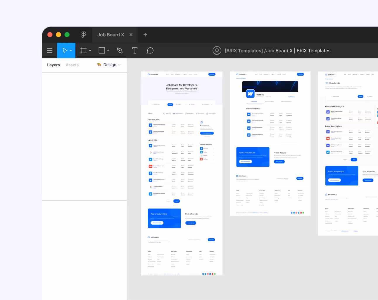 Figma File Included - Job Board X Webflow Template