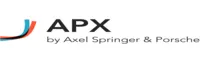 APX Schriftzug mit dem Zusatz by Axel Springer & Porsche