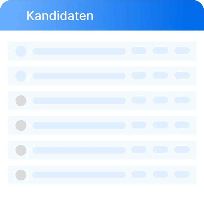 Kandidat für die Personalvermittlung