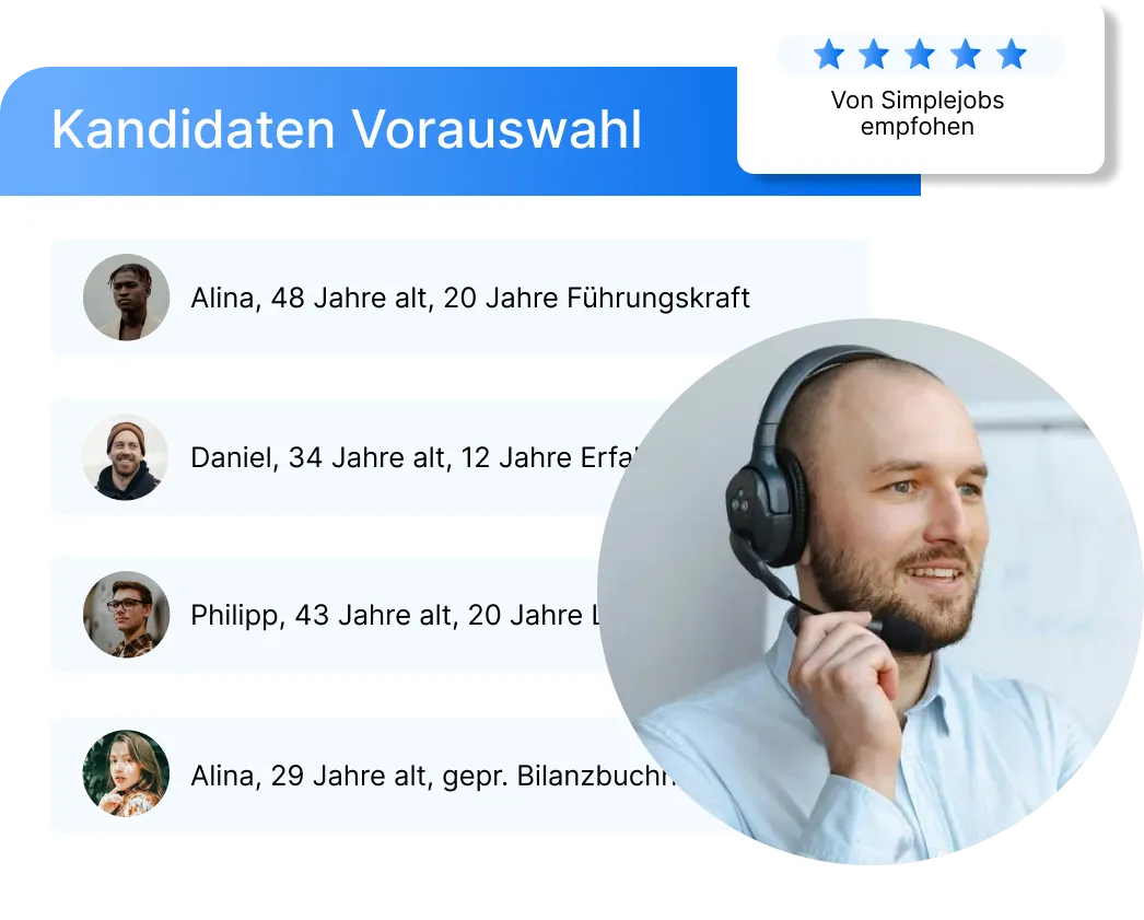 Mann mit Kopfhörern bei der Arbeit