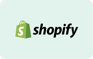 Shopify-Logo mit grünem Einkaufstaschensymbol und schwarzem Text.
