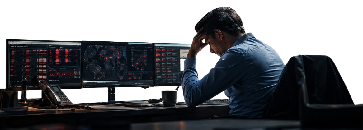 System administrator overwhelmed by alert noise in a network operations center