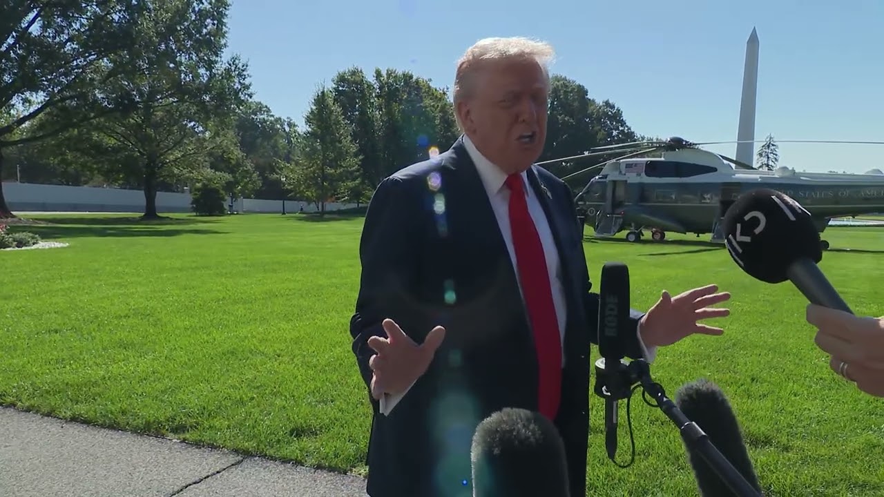 President Trump Gaggles with Press Before Departing the White House, Oct.  5, 2025 – The White House