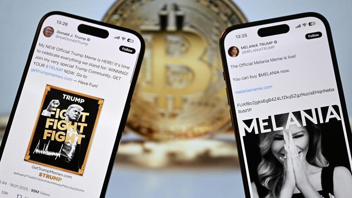 Trump And Melania Meme Coins Down 50% Since Weekend Peak