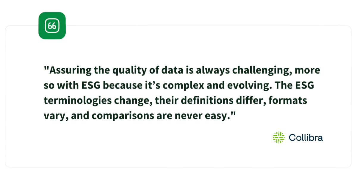 Collibra quote ESG data challenging