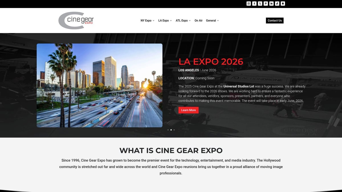 7 Essential Video Production Conferences to Attend in 2026 - Cine Gear Expo