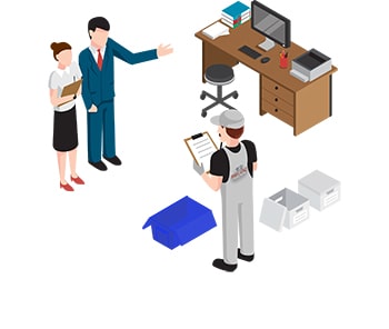 We carefully packing your office items