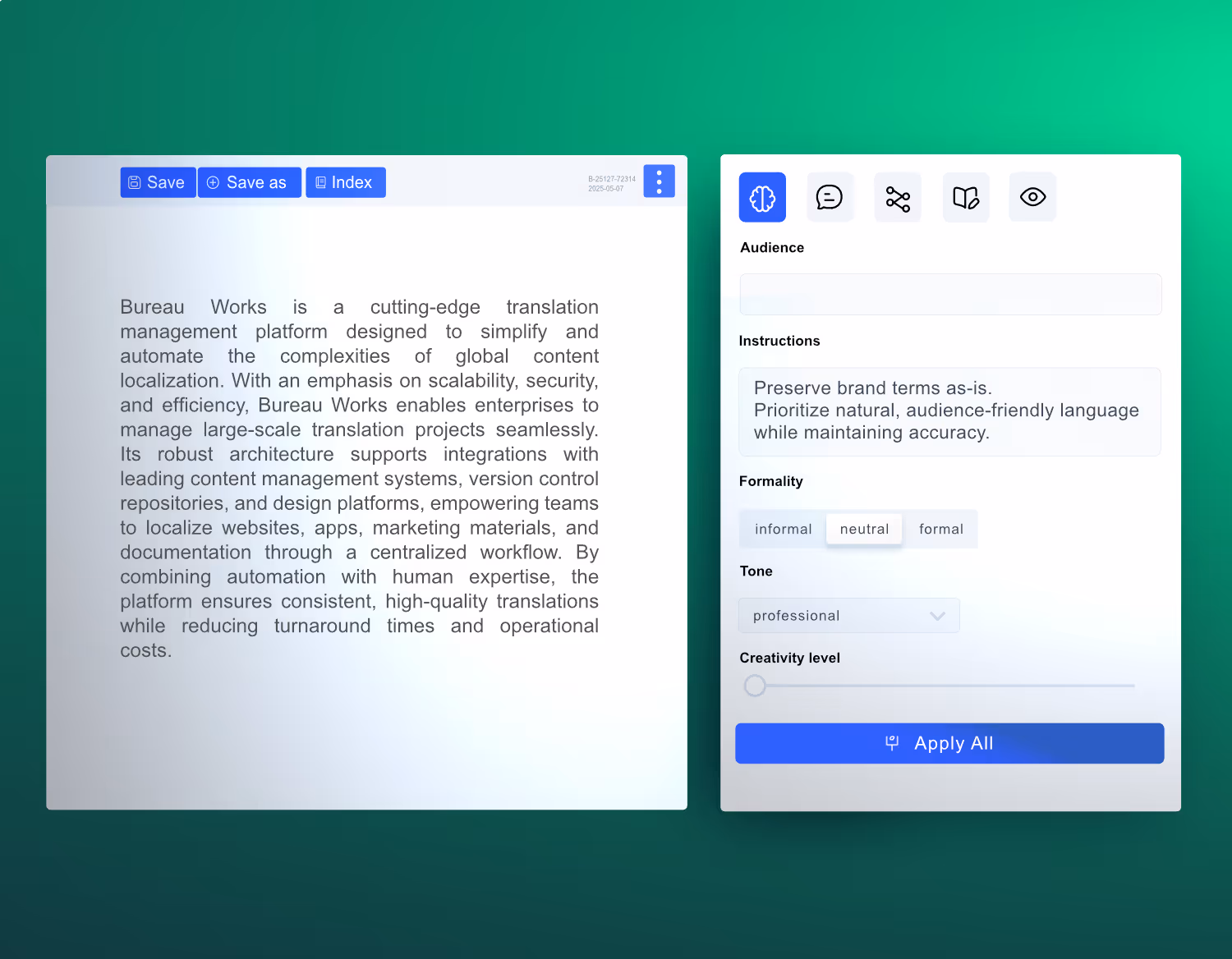 upload of documents in bureau works