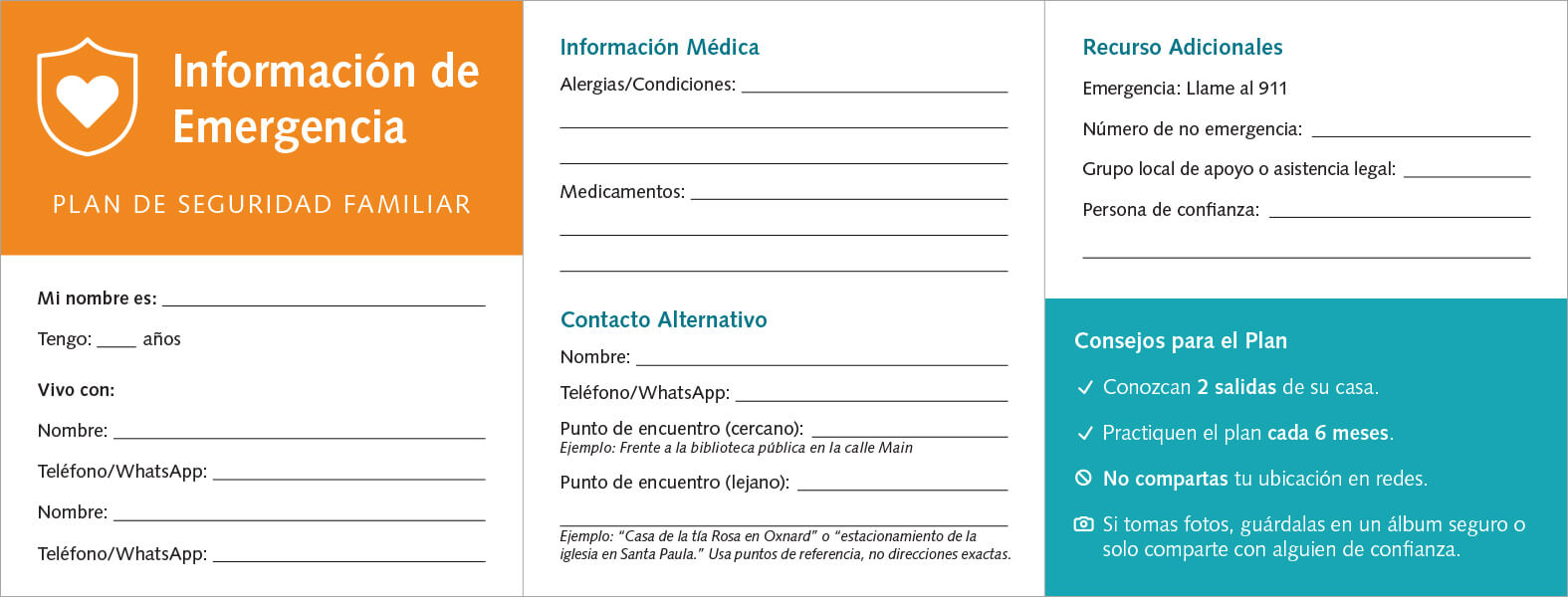 Información de Emergencia - Español