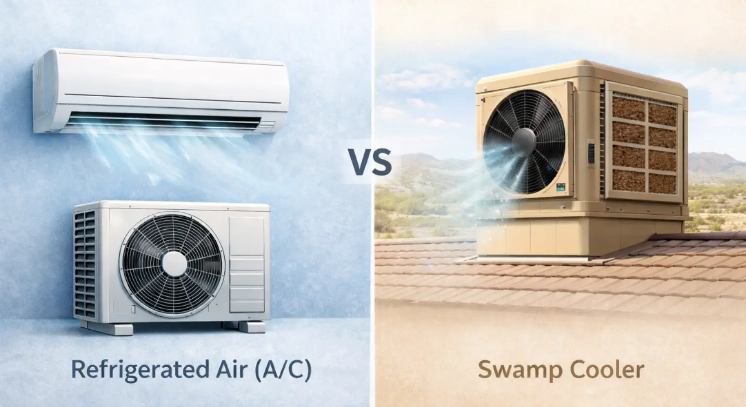 AC vs swamp cooler comparison