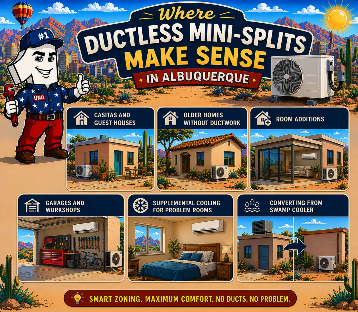 Ductless mini-splits in Albuquerque desert