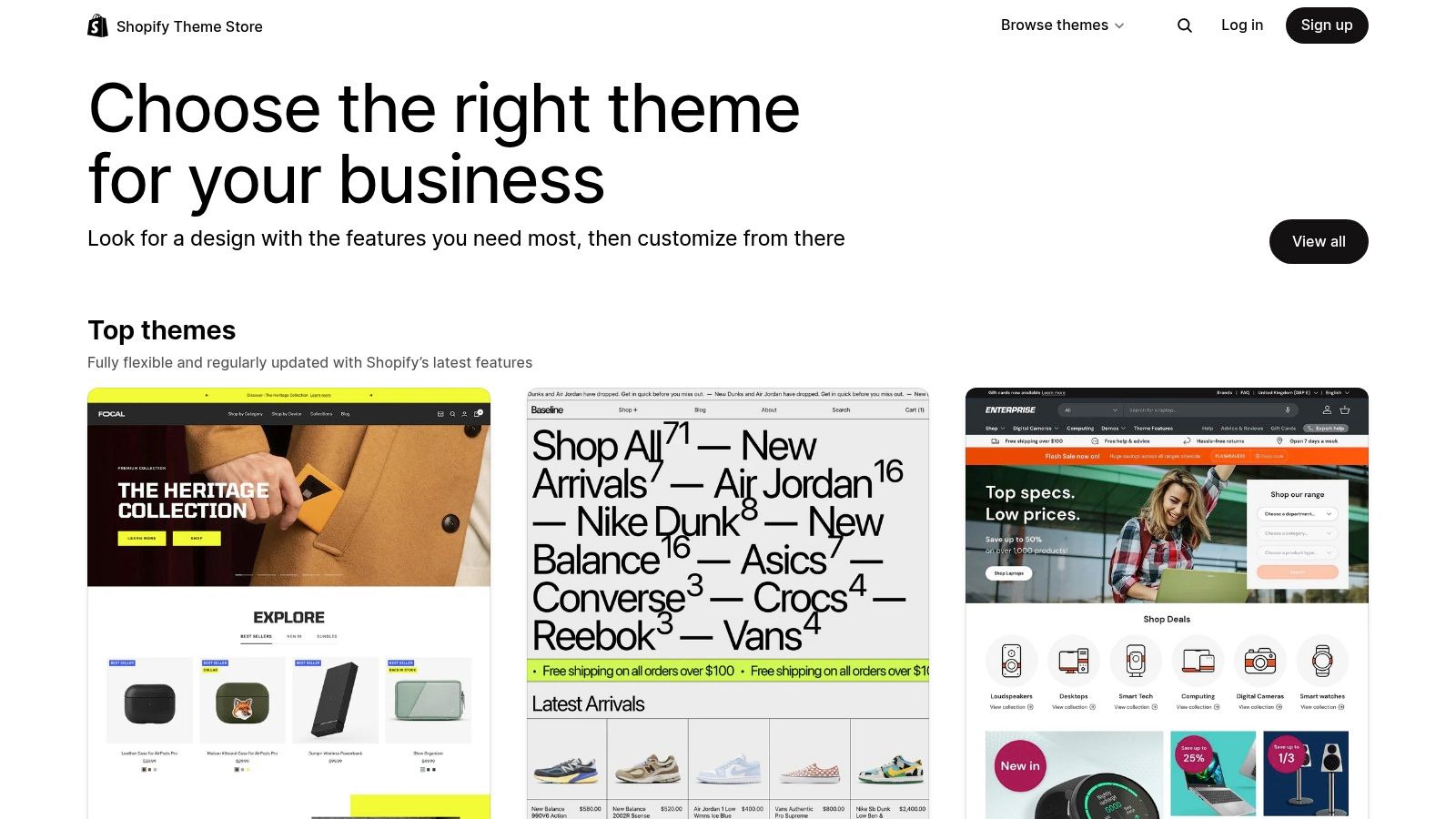 Shopify Theme Store