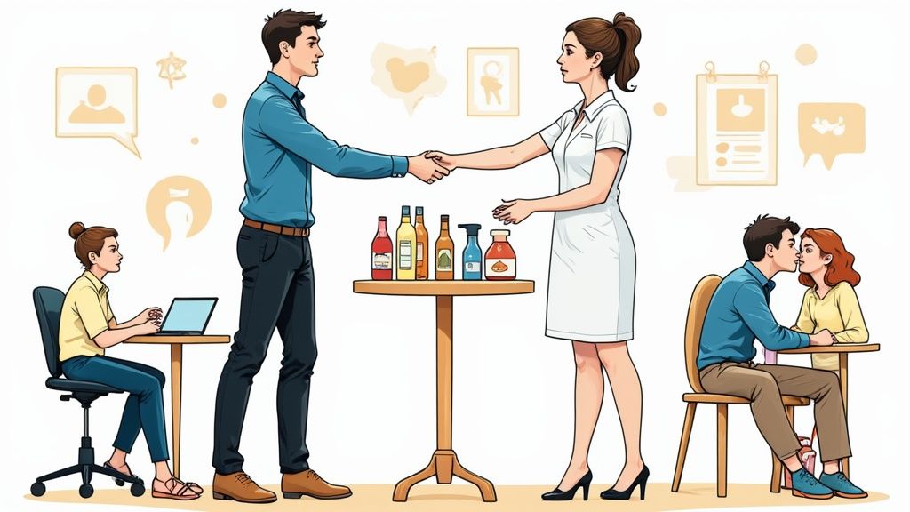 A person analyzing graphs and charts on a computer screen, representing the measurement and budgeting process for an ecommerce link building campaign.