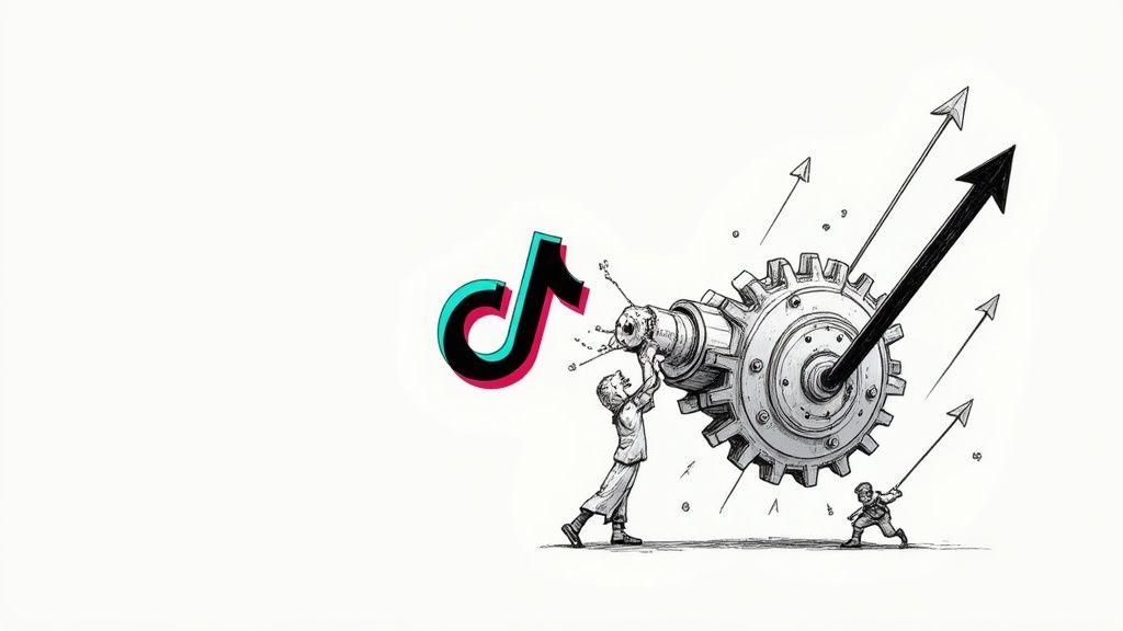 A group of content creators collaborating on a video for TikTok, showing a dynamic and engaging environment.