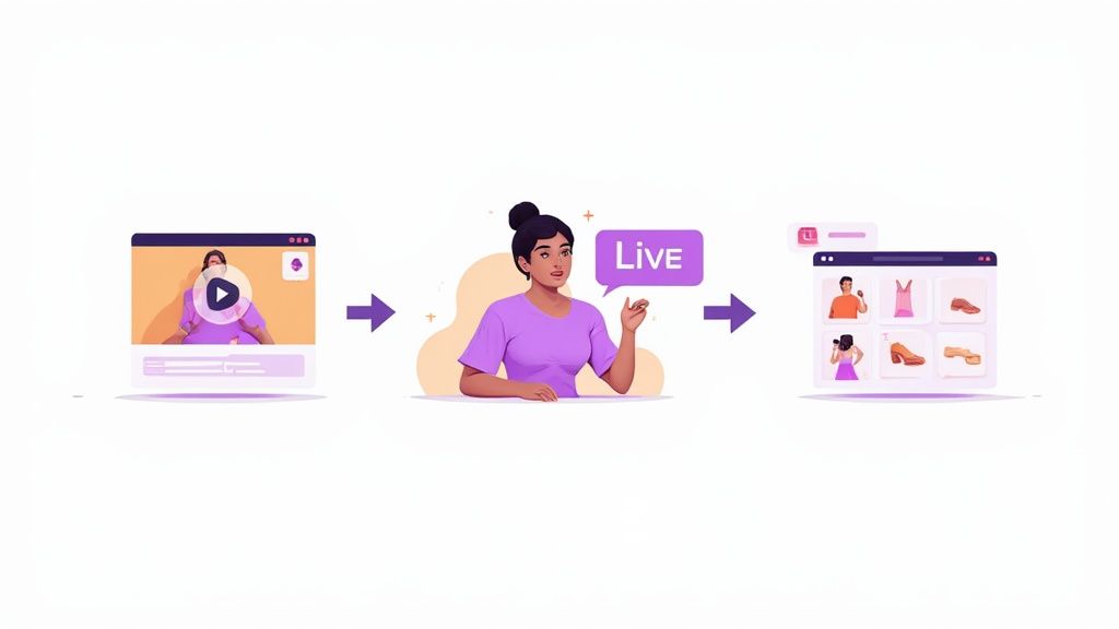 Person filming a product video with their phone for TikTok Shop