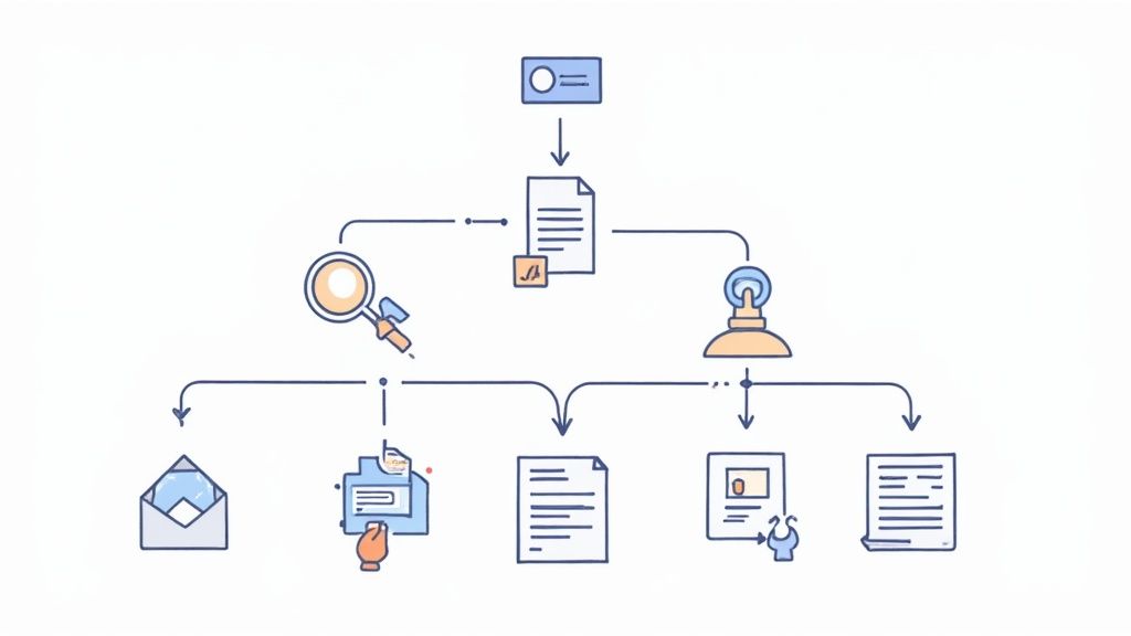 A person working on a laptop with charts and graphs, representing SEO and content strategy