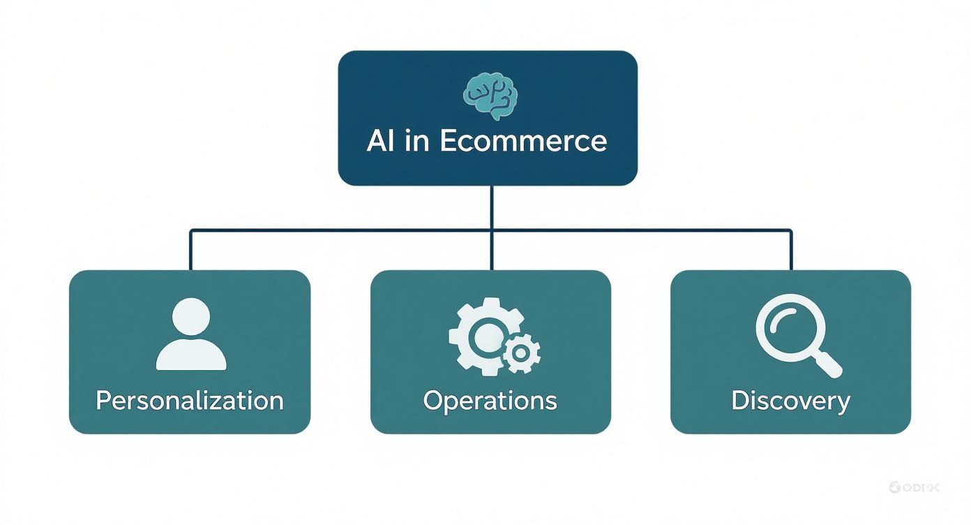 Infographic about ai applications in ecommerce