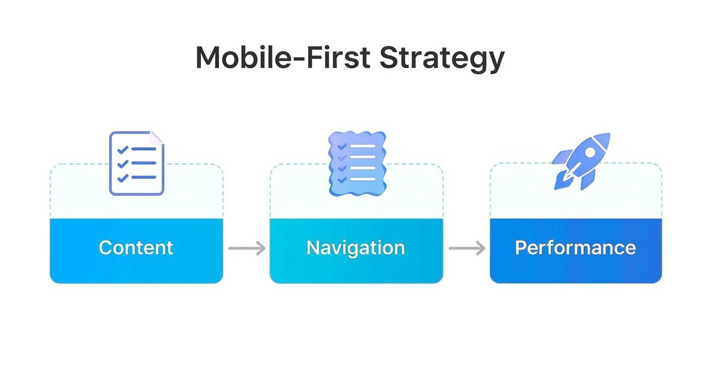Infographic about mobile first design principles