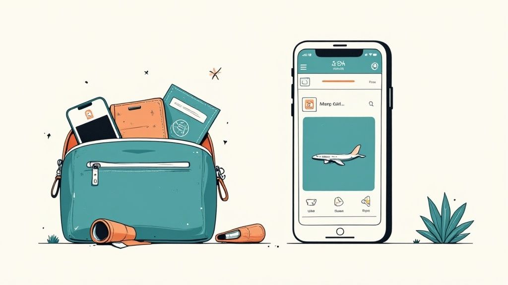 A person holding a smartphone, showcasing a mobile-first website layout.