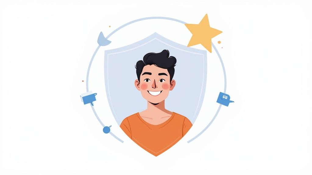 A person placing a puzzle piece into a larger puzzle, symbolizing strategic customer retention.