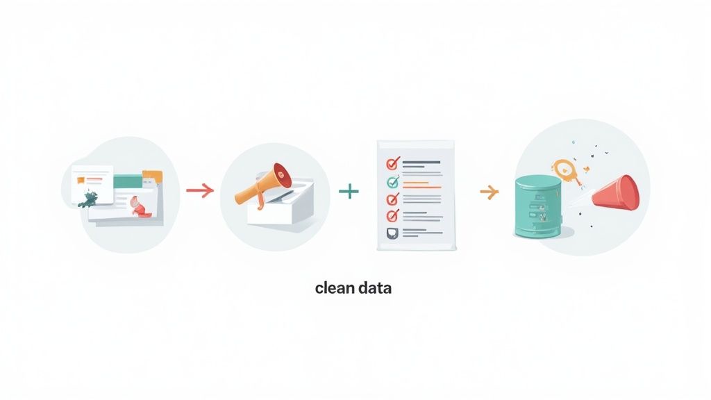 A person working with data charts and graphs on multiple screens