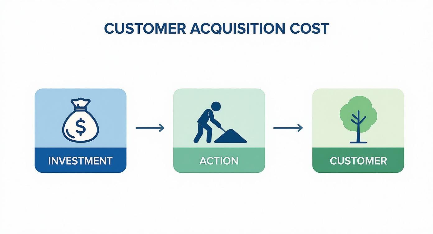 Infographic about customer acquisition cost calculator