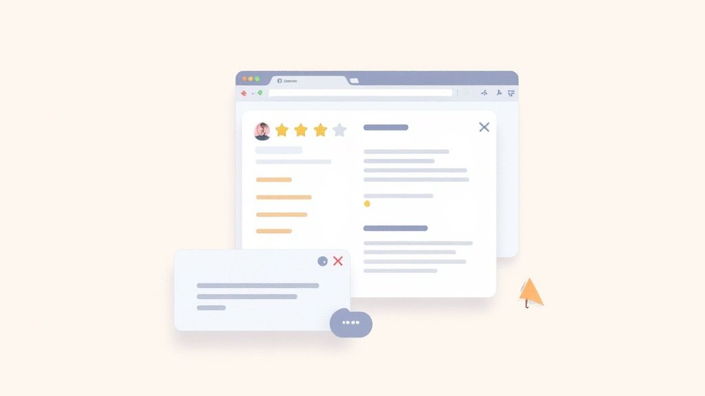 A Shopify product page with a clean, well-integrated review section below the product description.
