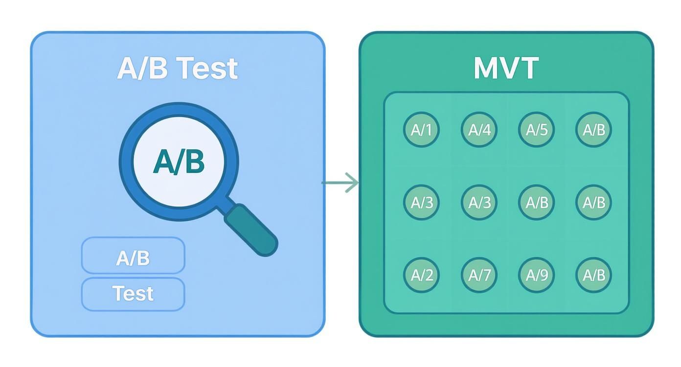 Infographic about what is multivariate testing