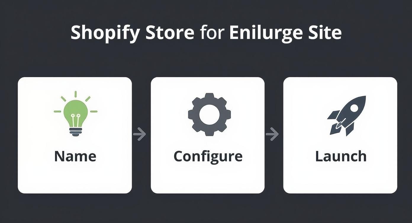 Infographic about how to set up shopify store