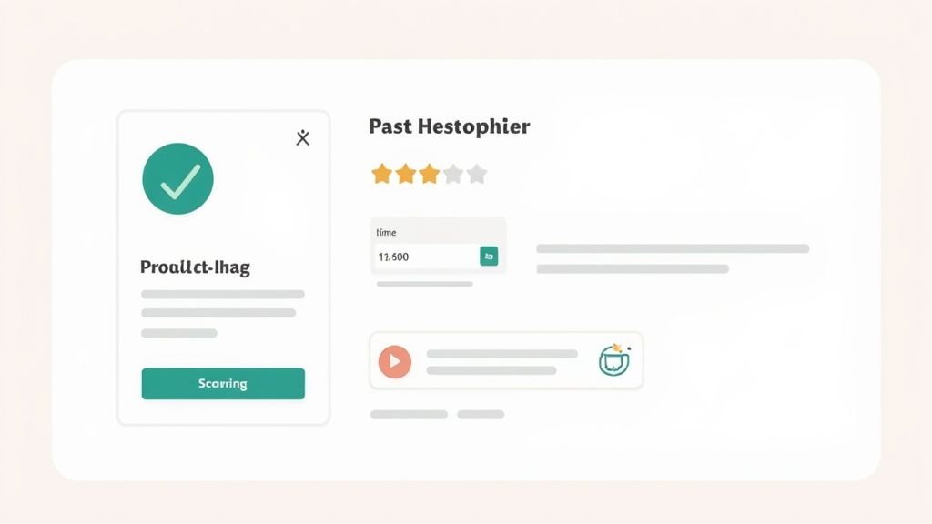 A person optimizing a product page on a laptop