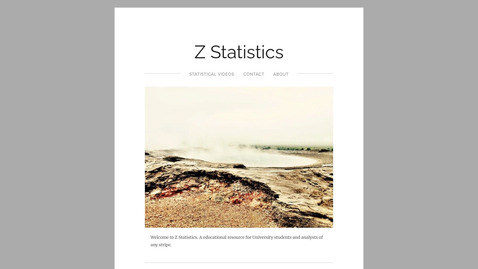 ZedStatistics (Z Statistics by Justin Zeltzer)