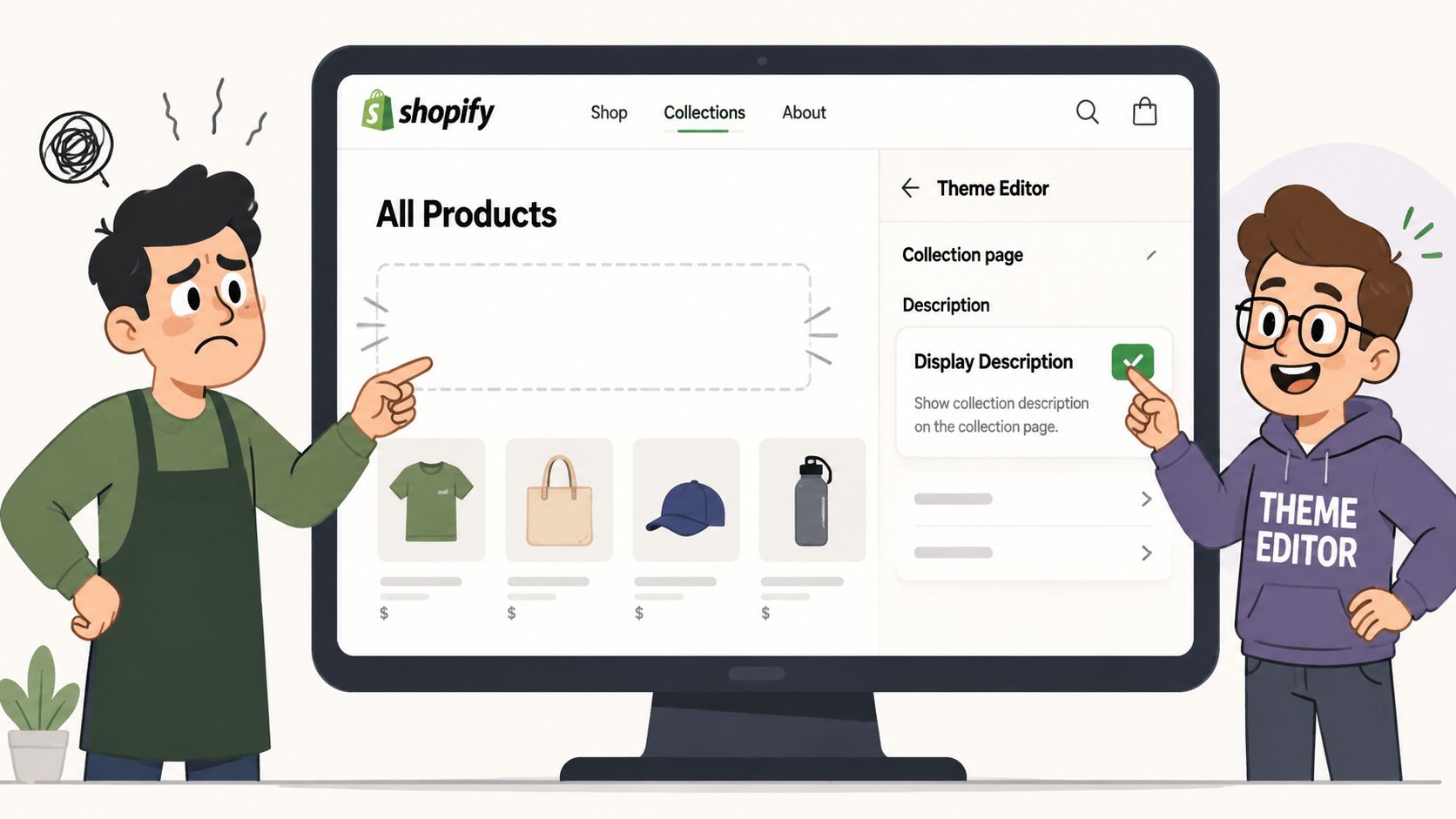 Screenshot from https://i.imgur.com/example-shopify-theme-editor.png