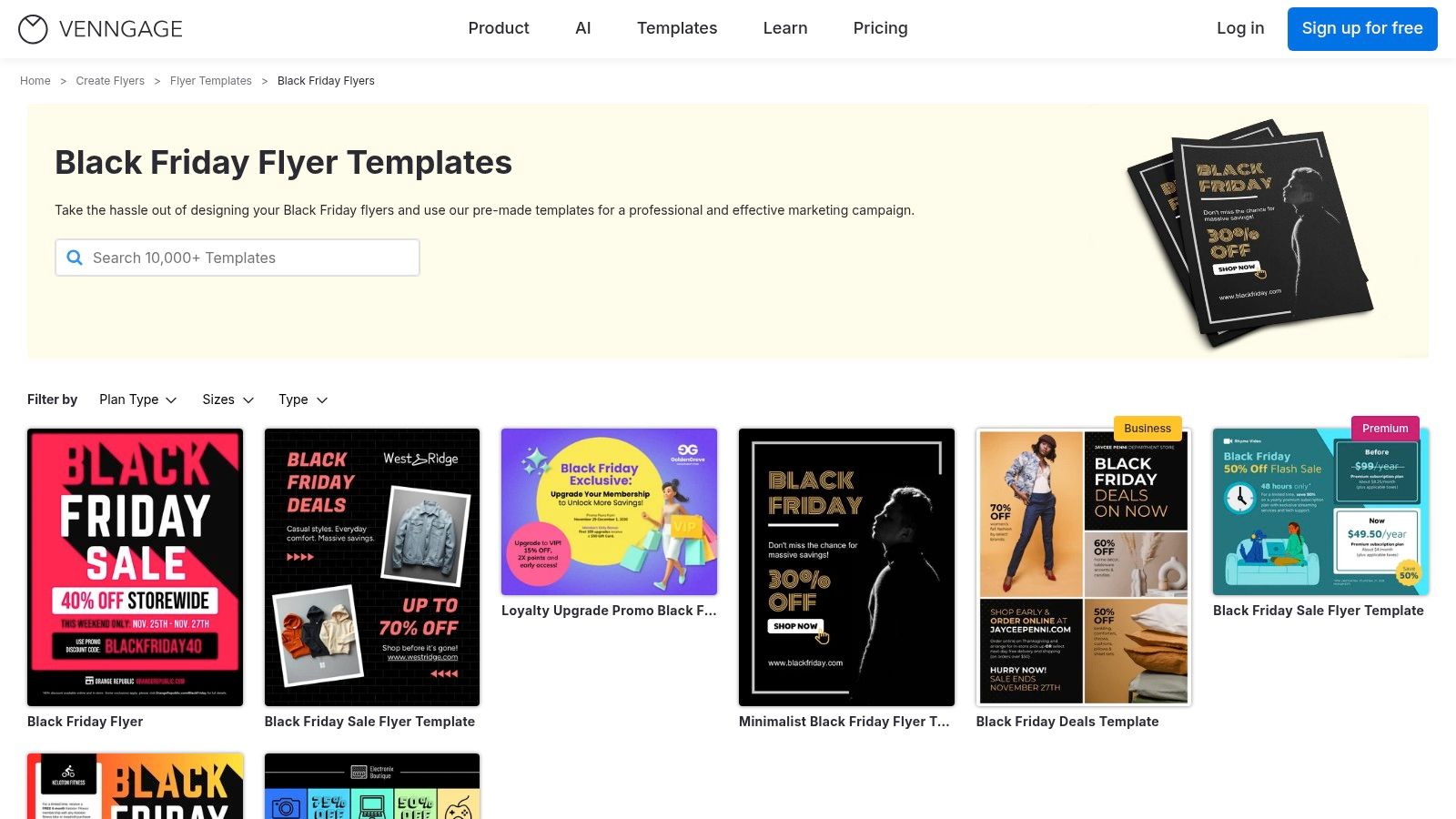 Venngage – Black Friday flyer templates