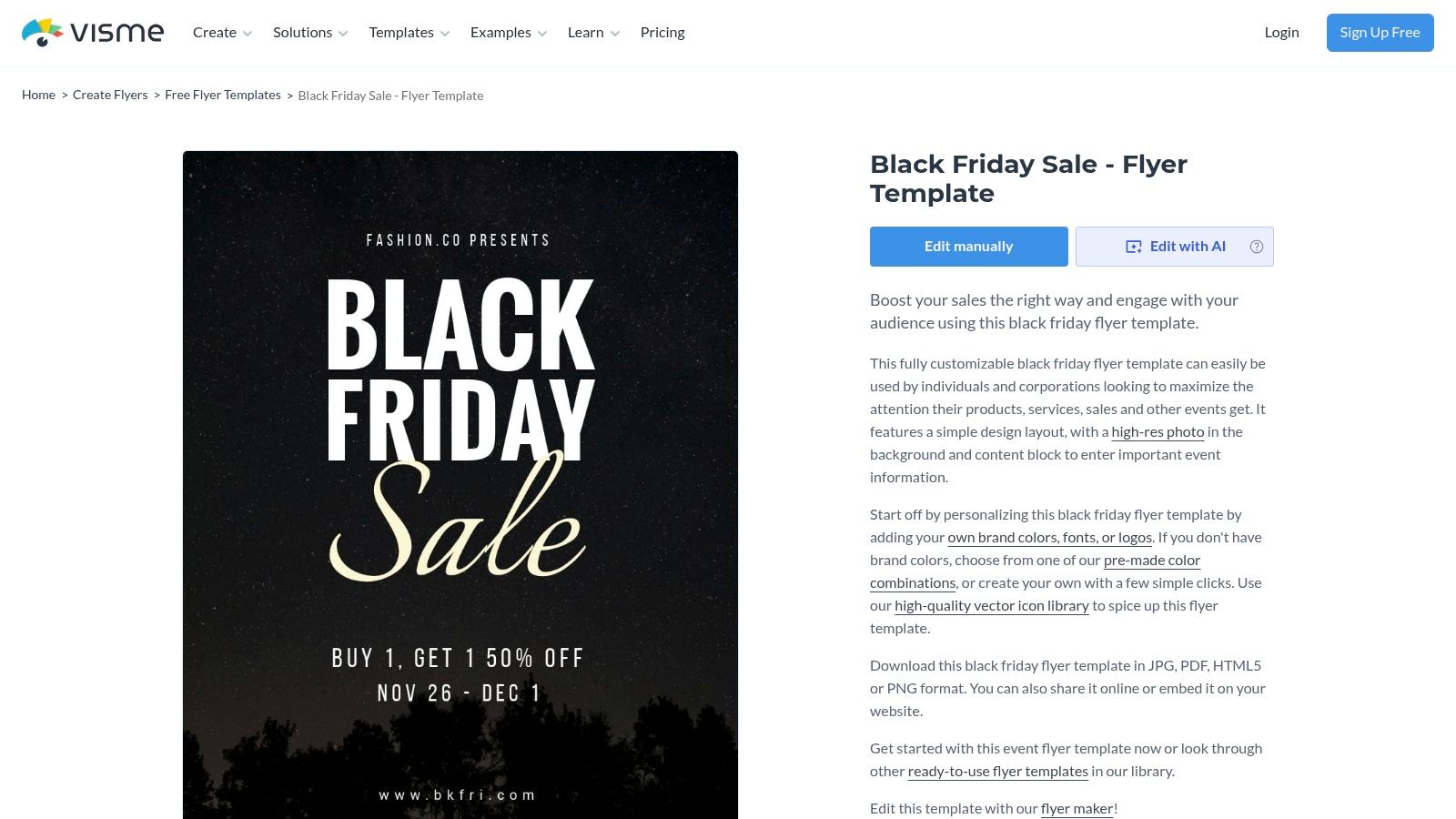 Visme – Black Friday sale flyer templates