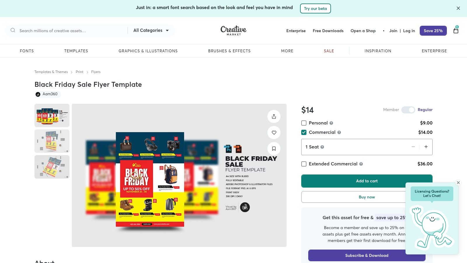 Creative Market – Black Friday flyer and social templates à la carte