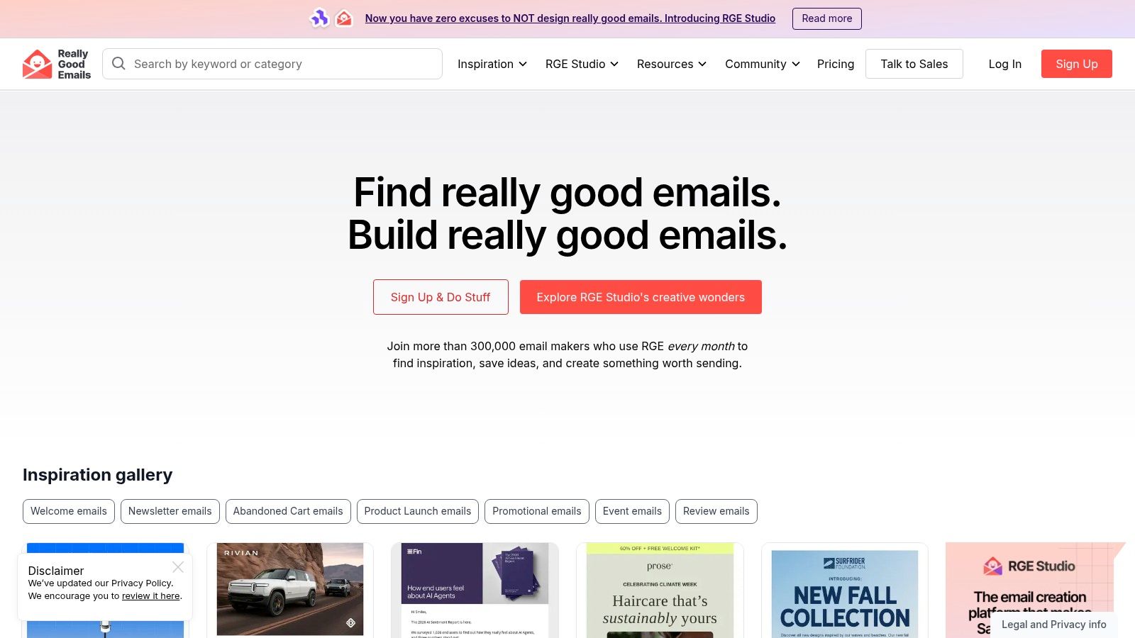 Really Good Emails (RGE)