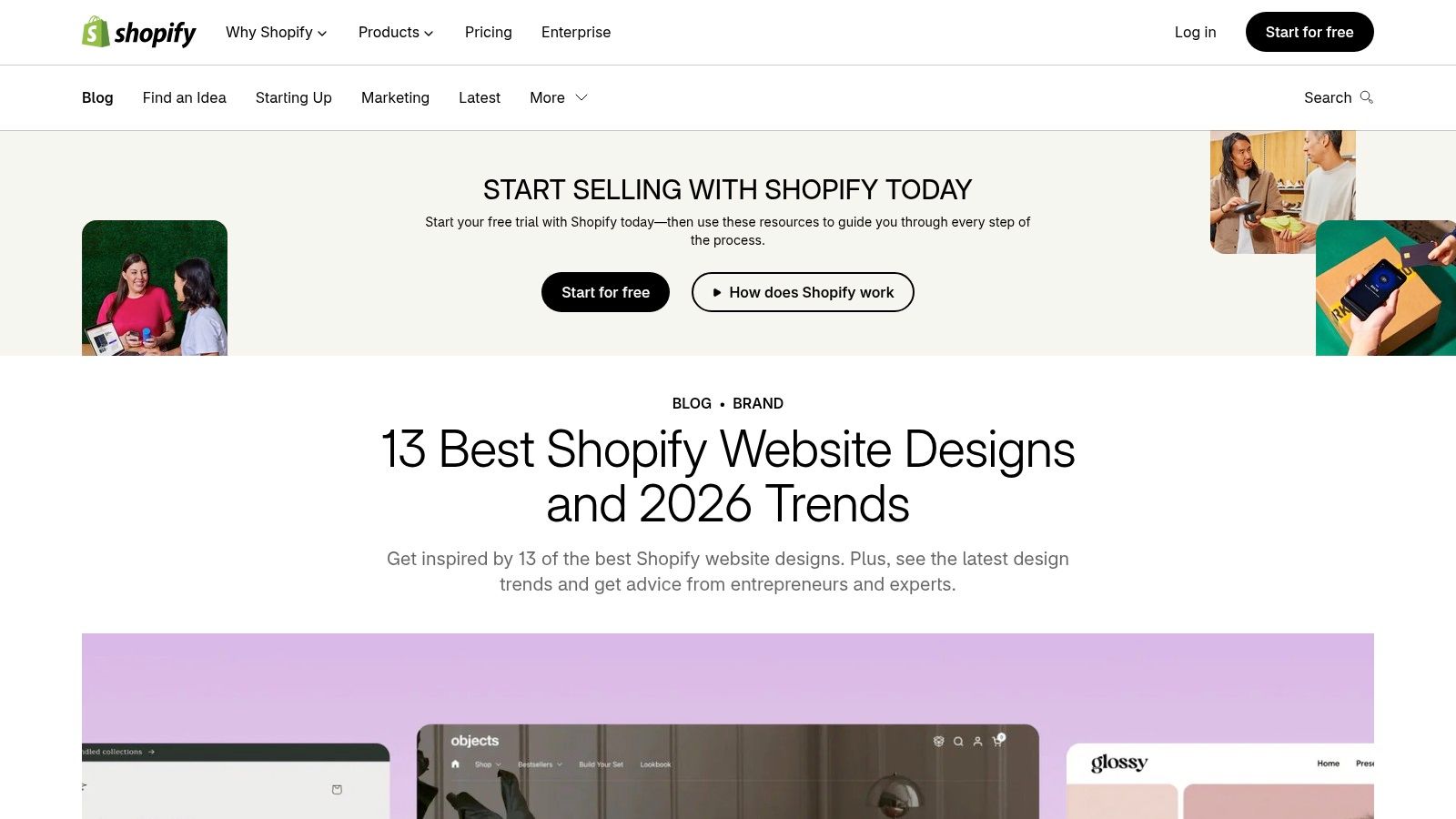 Shopify Blog, Best Shopify Website Designs and 2026 Trends